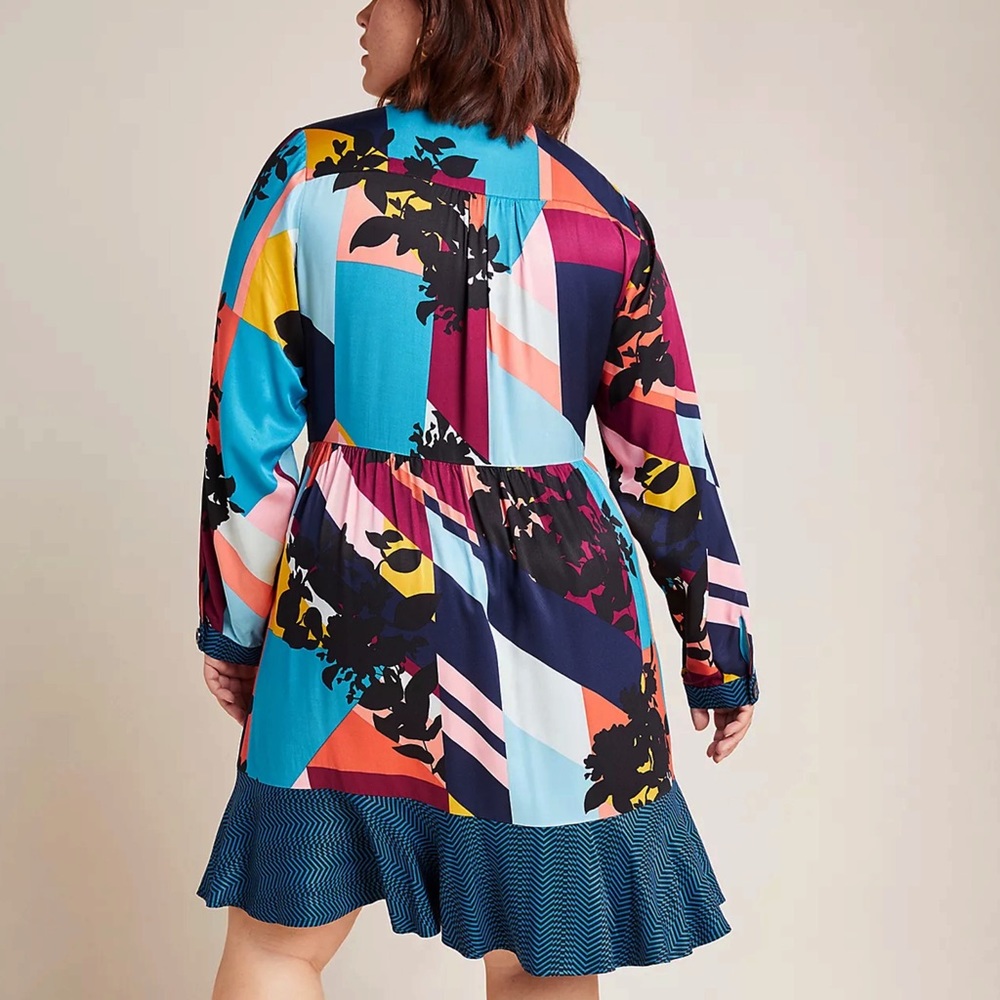 Anthropologie Gillian Abstract Shirtdress - Picture 2 of 9